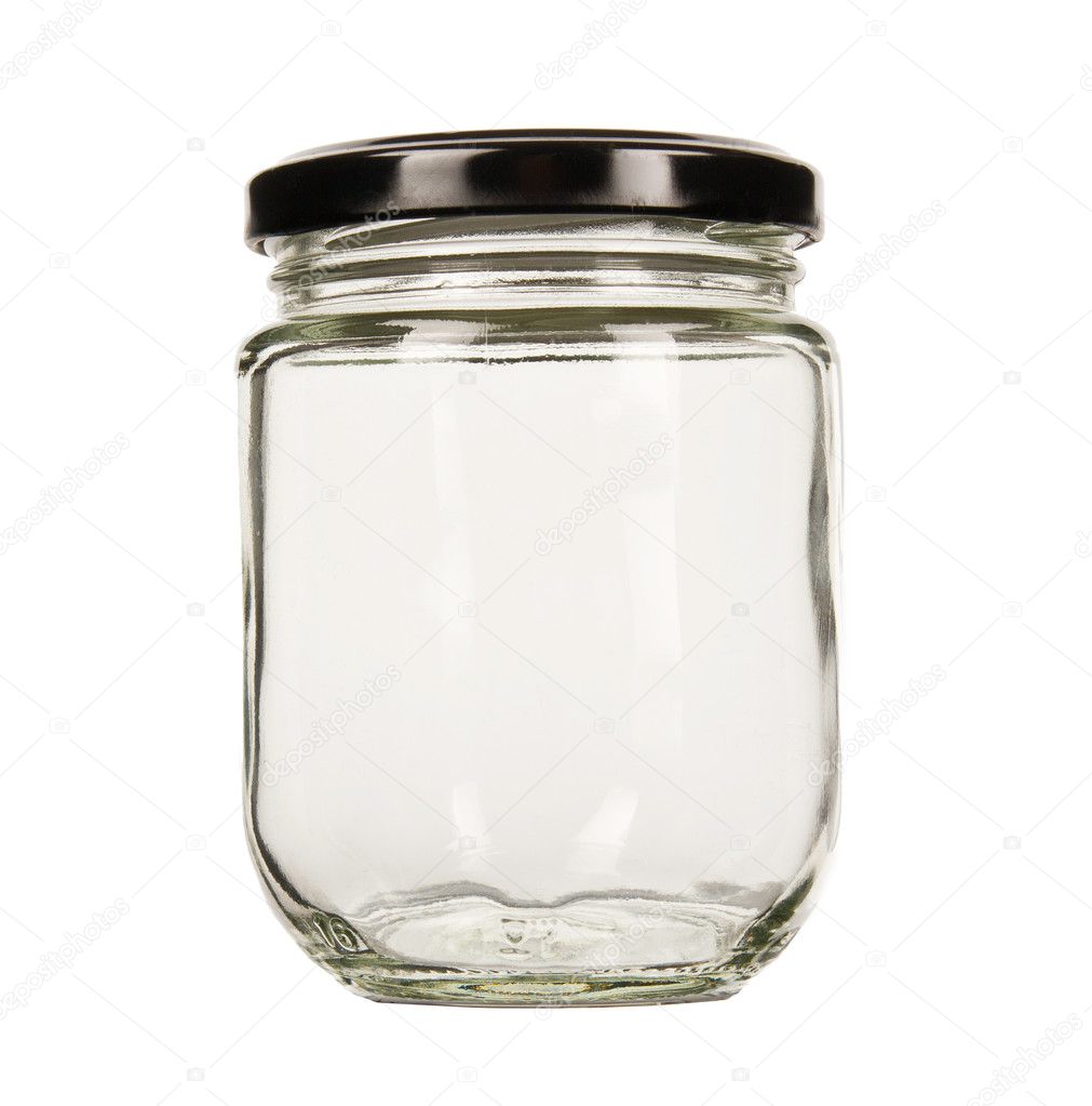 Empty glass jar 
