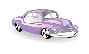 Mor retro araba