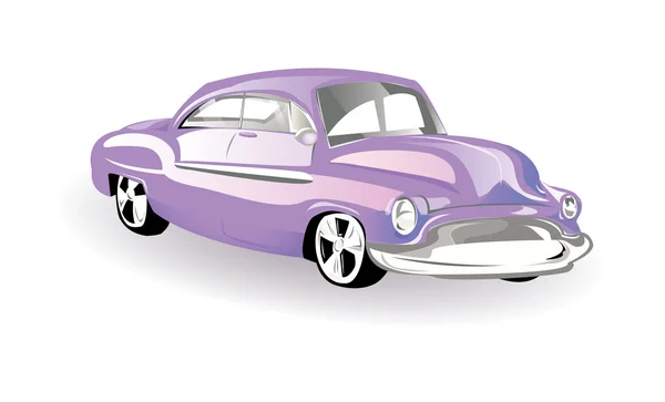 Purple retro car — Stock Vector