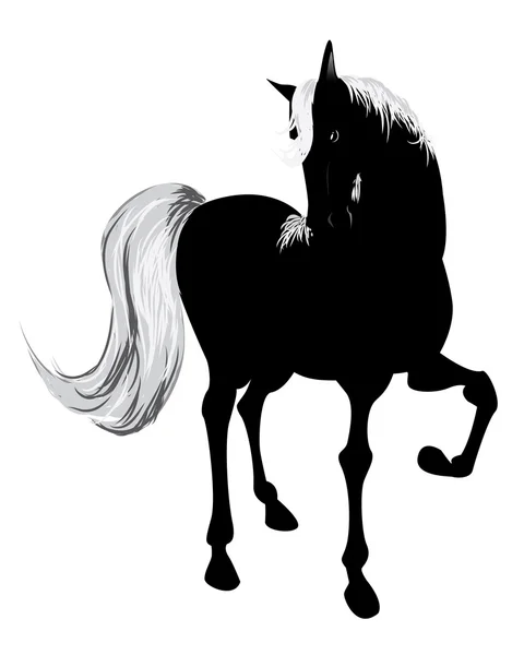 Чорний кінь — стоковий вектор