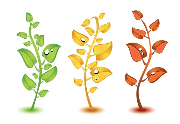 Plantas coloridas — Vector de stock