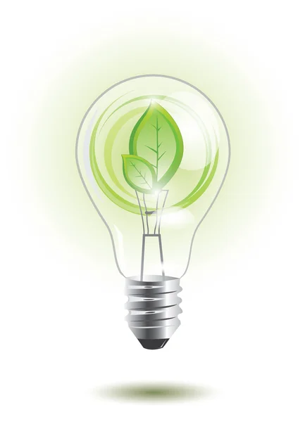 Sustainable lightbulb — Stock Vector