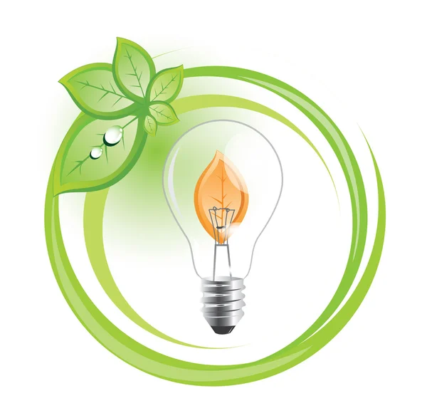 持続可能な電球 — ストックベクタ