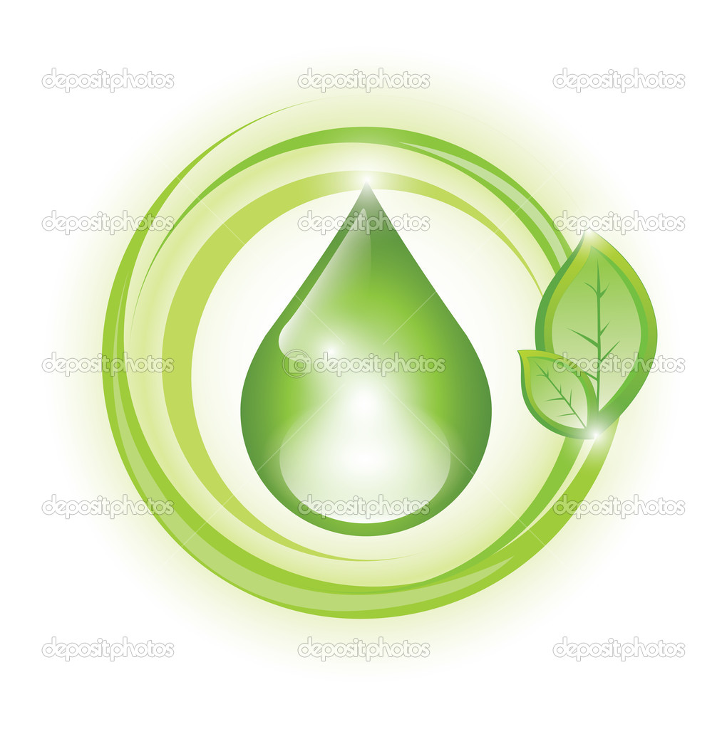 Eco symbol with drop