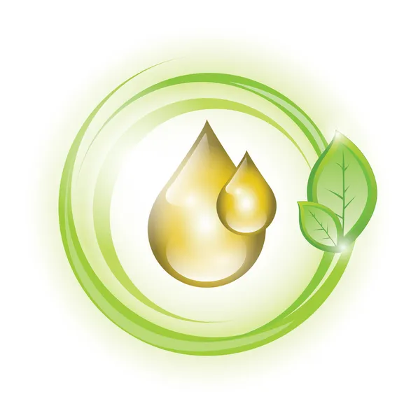 Eco oil drops — Stock Vector