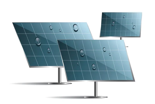 Instalación de paneles solares — Vector de stock