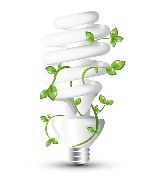 Fluorescent lightbulb — Stock Vector