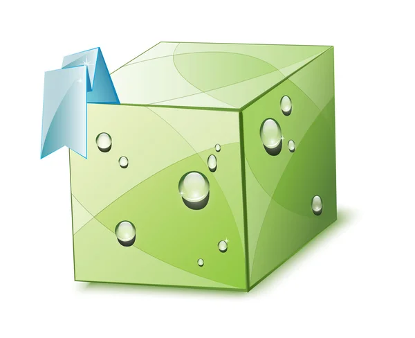 Green eco box — Stock Vector