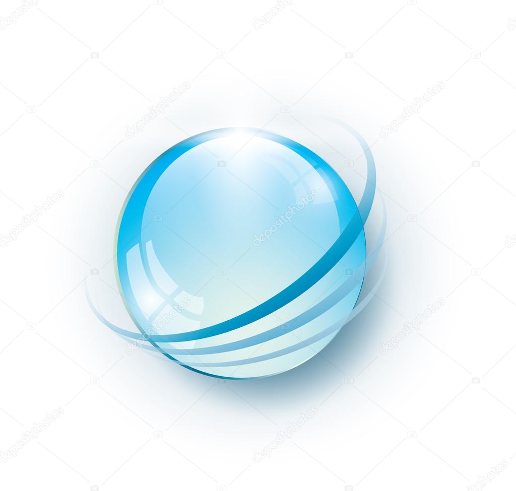 Blue glass globe Stock Vector Image by ©evetodew 23503171