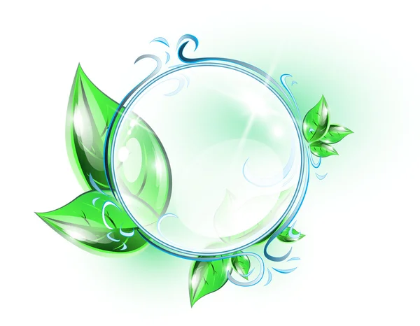 Glass sphere with plants — Stock Vector