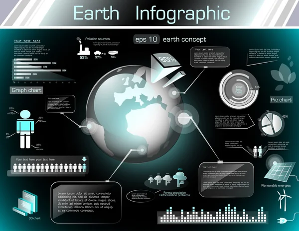 Toprak Infographic — Stok Vektör