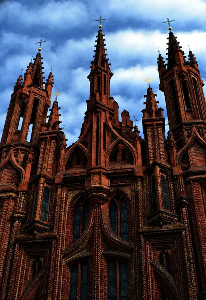 Cattedrale gotica di Sant'Anna a Vilnius, Lituania Foto Stock Royalty Free