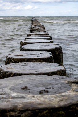 Wave breaker or breakwater in the baltic sea germany