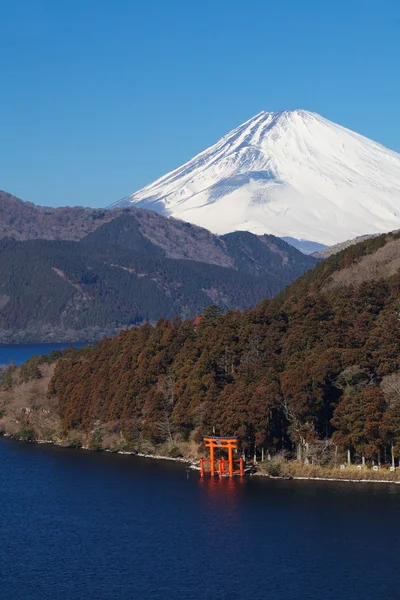 Góra fuji i ashi jezioro — Zdjęcie stockowe