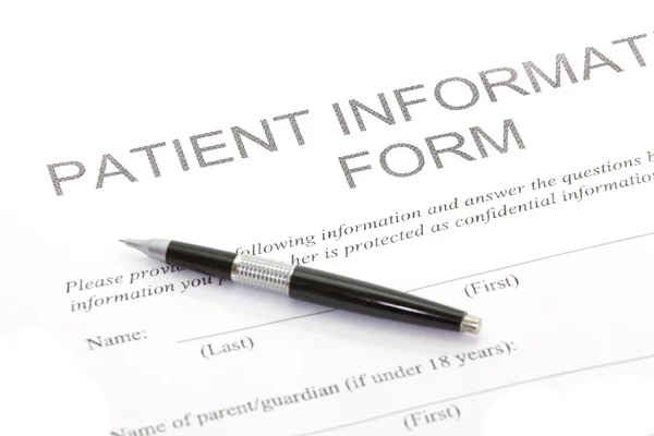 Patienten form — Stockfoto