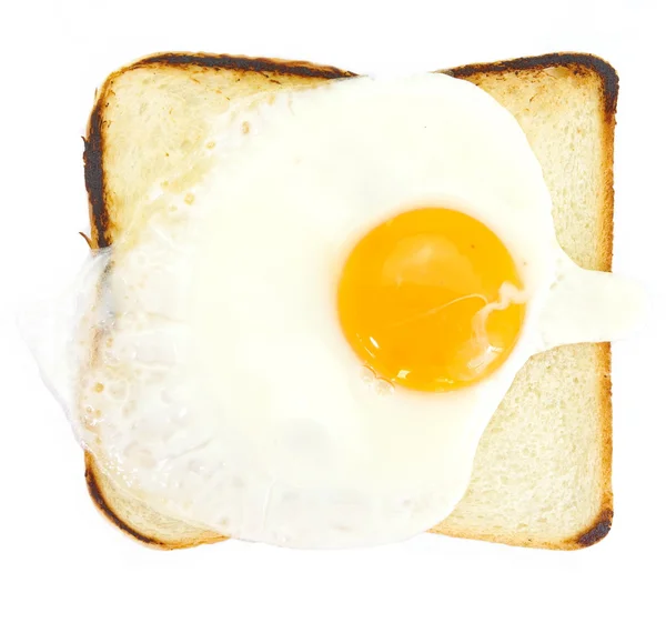 Pane tostato con uovo fritto — Foto Stock