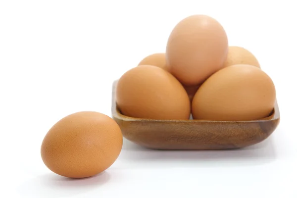 Chicken brown eggs — Stock Photo, Image