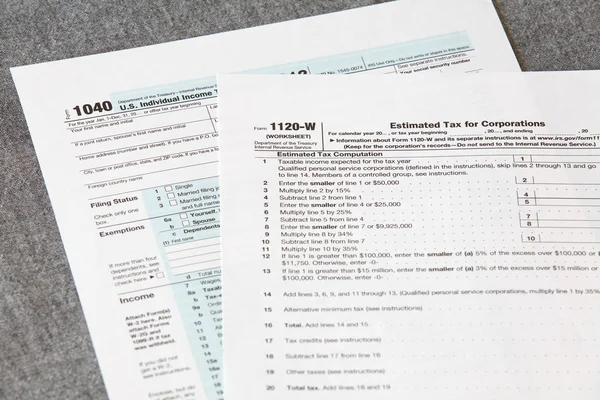 Formulário do imposto de renda dos EUA — Fotografia de Stock