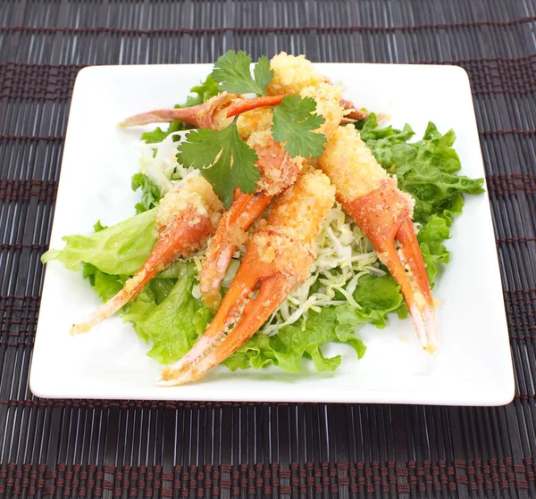 Crunchy fried crab leg appetizer — Stock Photo, Image