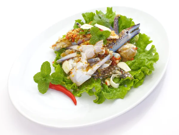 Пряный салат из морепродуктов — стоковое фото