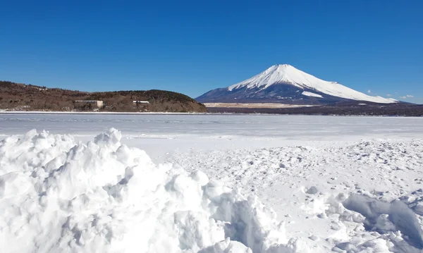 Montaña Fuji y lago Achi en temporada de invierno —  Fotos de Stock