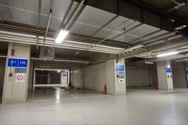 Parking garage underground interior — Stock Photo, Image