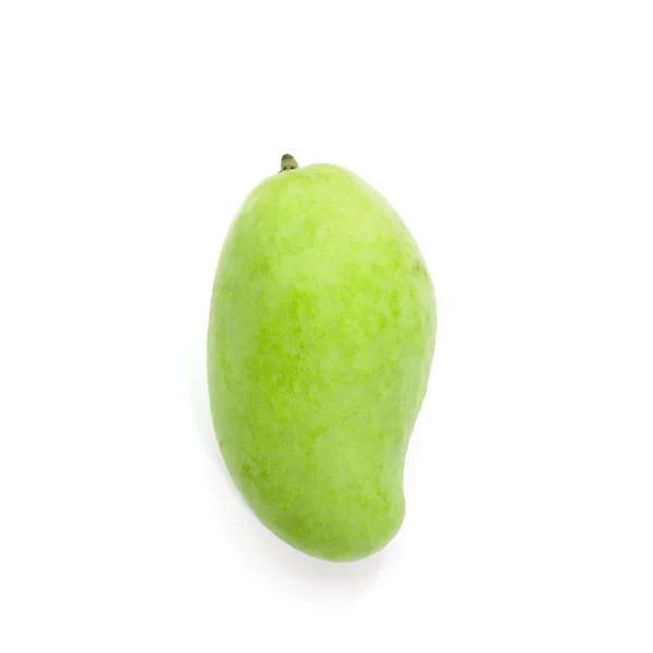 Mango verde pe un alb — Fotografie, imagine de stoc