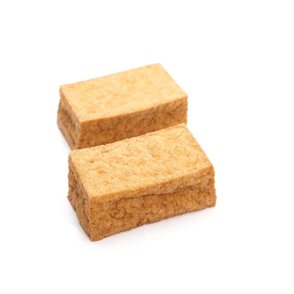 Tofu blocks on white — Stock Photo, Image