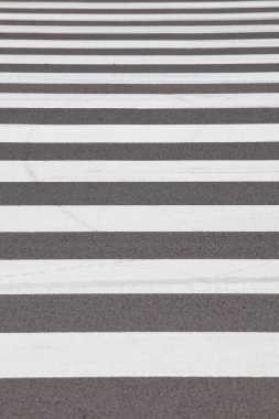 Zebra yaya geçidi yolu üzerinde