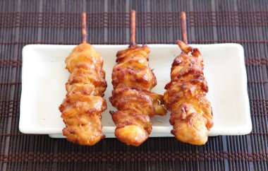 lezzetli Asya tavuk satay