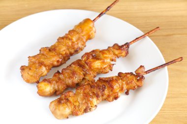 lezzetli Asya tavuk satay