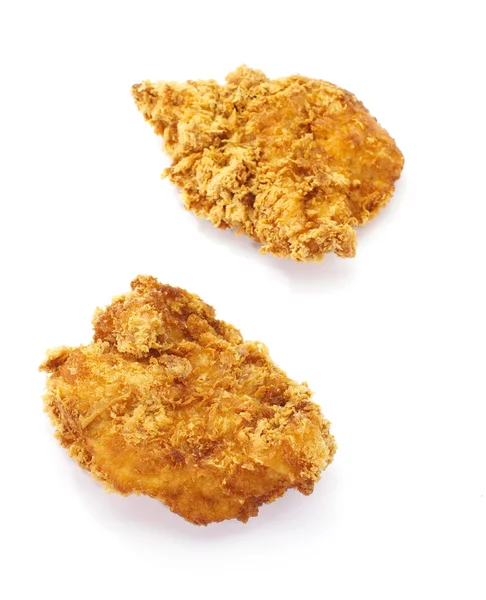 Fried chicken on white — Stock Photo, Image