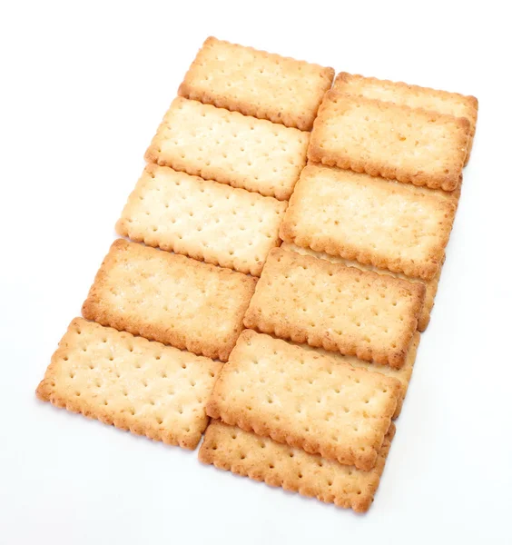 Pilha de biscoitos quadrados — Fotografia de Stock