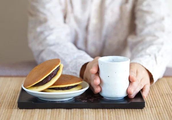 Dorayaki - pannkaka dessert — Stockfoto