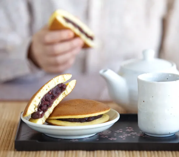 Dorayaki - pannkaka dessert — Stockfoto