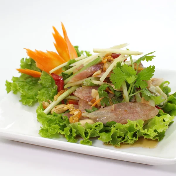 Spicy salad with  pork — Stock Photo, Image