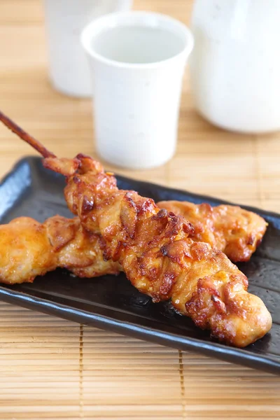 맛 있는 아시아 닭 satay — 스톡 사진