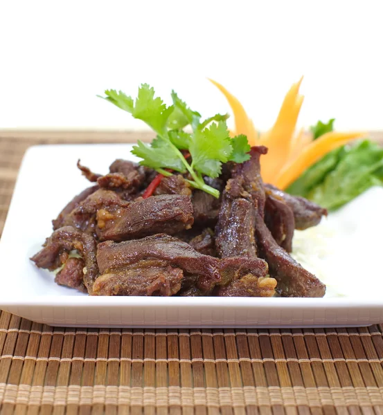 Daging sapi panggang dengan sayuran — Stok Foto