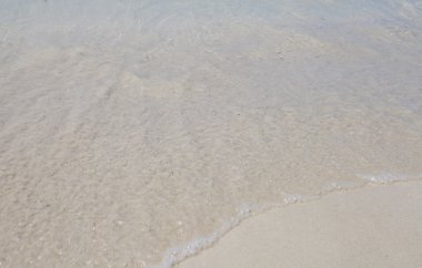 Kumlu sahilde deniz dalgası