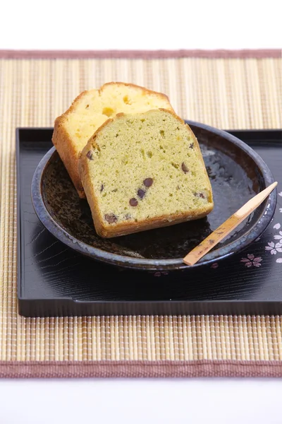 Houbový dort s čajem — Stock fotografie