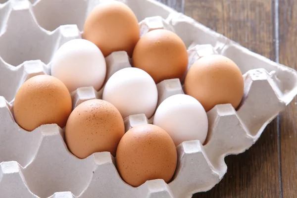 Brown and white eggs — Stock Photo, Image