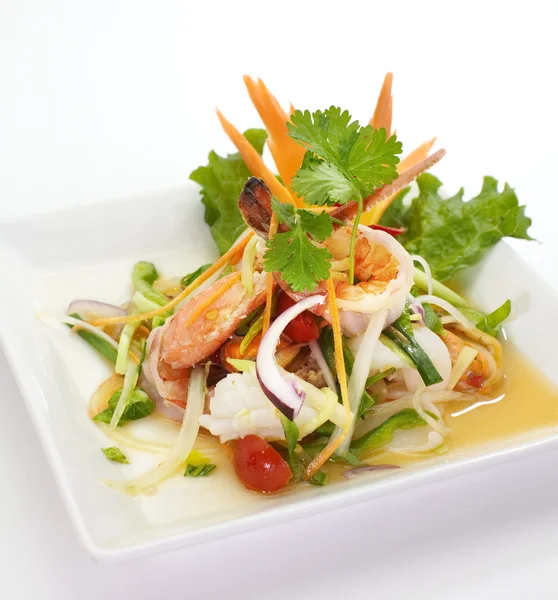 Thaise spicy zeevruchten salade — Stockfoto