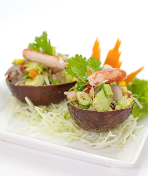 Thailändsk kryddig skaldjurssallad — Stockfoto