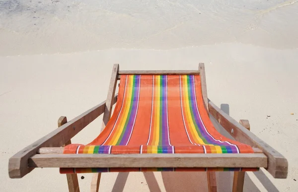 Cadeiras de praia de madeira — Fotografia de Stock