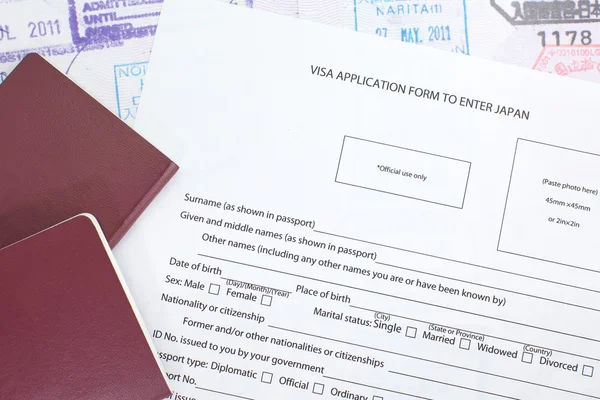 Rellenar documentos de visado —  Fotos de Stock