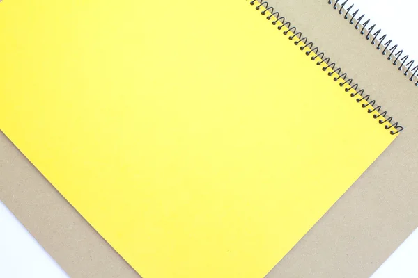 Cuaderno amarillo — Foto de Stock