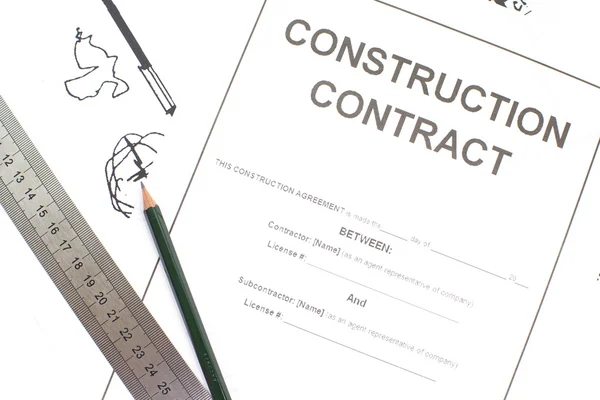 Contract with person signing name — Stock Photo, Image