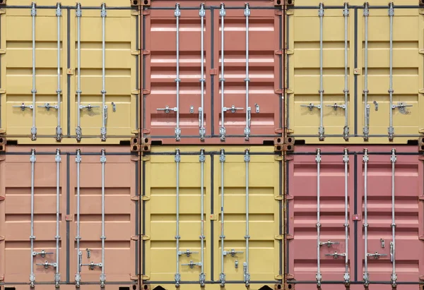 Stacked cargo containers — Stock Photo, Image