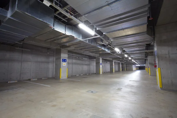 Parking garage underground interior — Stock Photo, Image