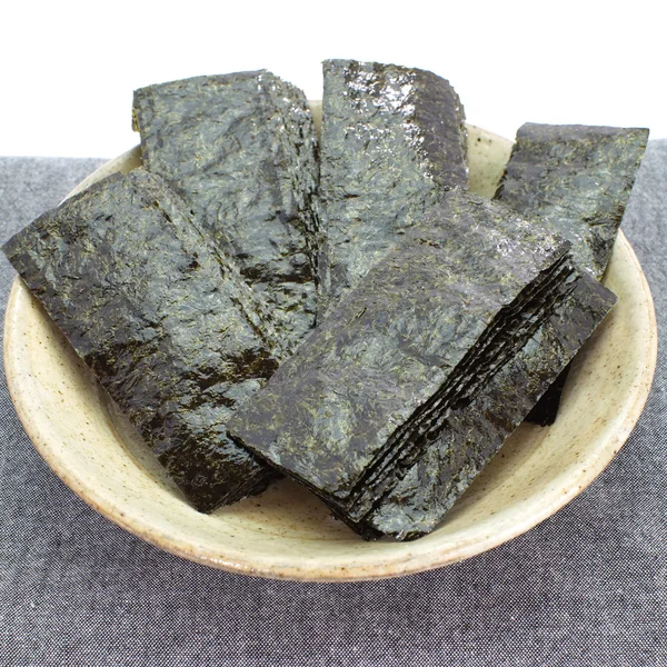 Several strips of dried seaweed sheets — Stock Photo, Image